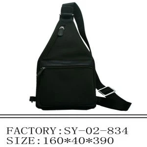 Sling -Tasche für Männer Leinwand Leder